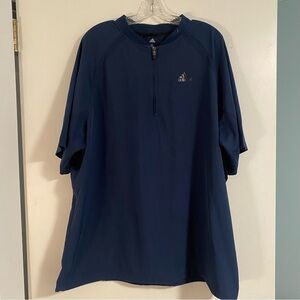 Adidas Men’s 1/4 Zip Pullover Vented Short Sleeve Windbreaker XL Athletic Gym